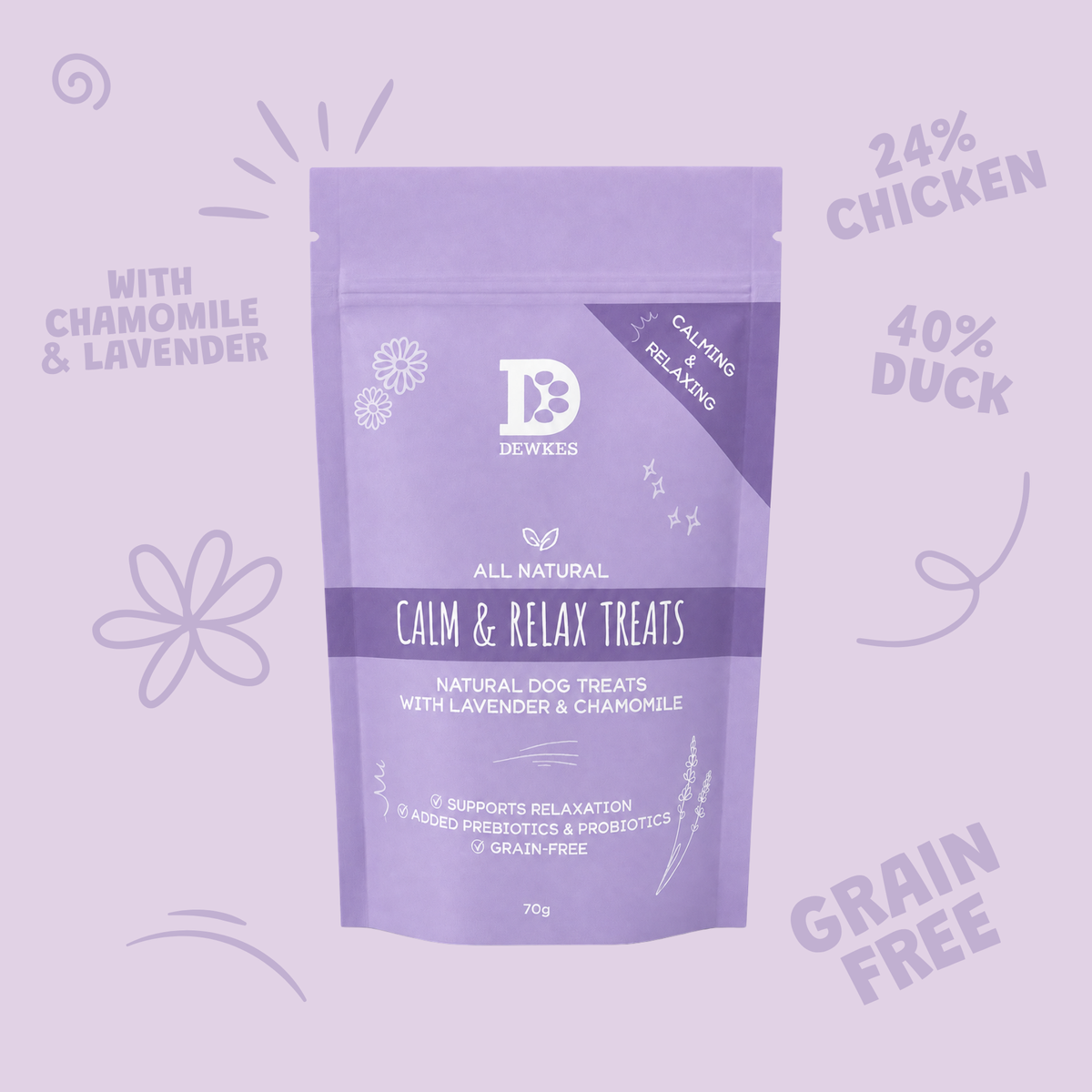 Calm & Relax Bites – Dog Treats with Chamomile & Lavender