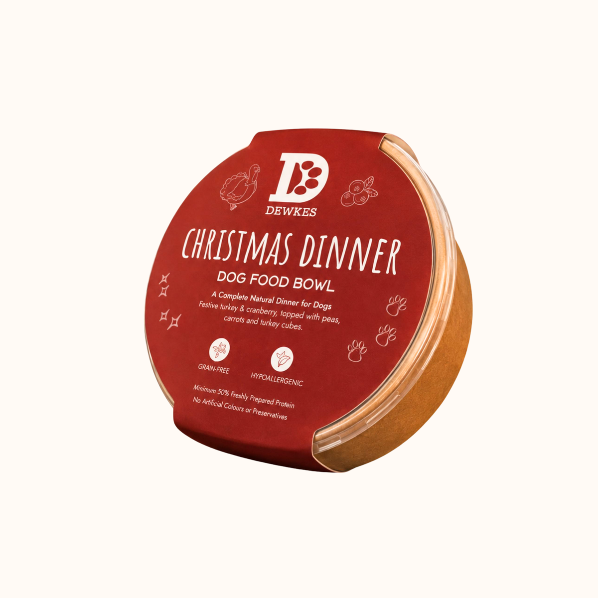 Christmas Dinner Dog Food Bowl