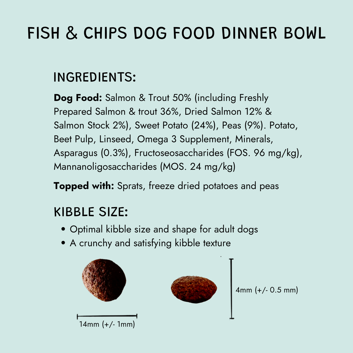 Fish & Chips Dog Food Dinner Bowl