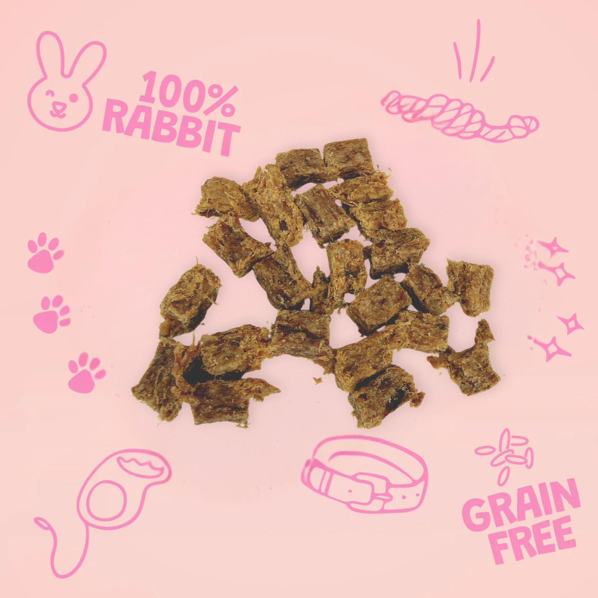 Rabbit Pure Meat Treats (200g Refill Bag)