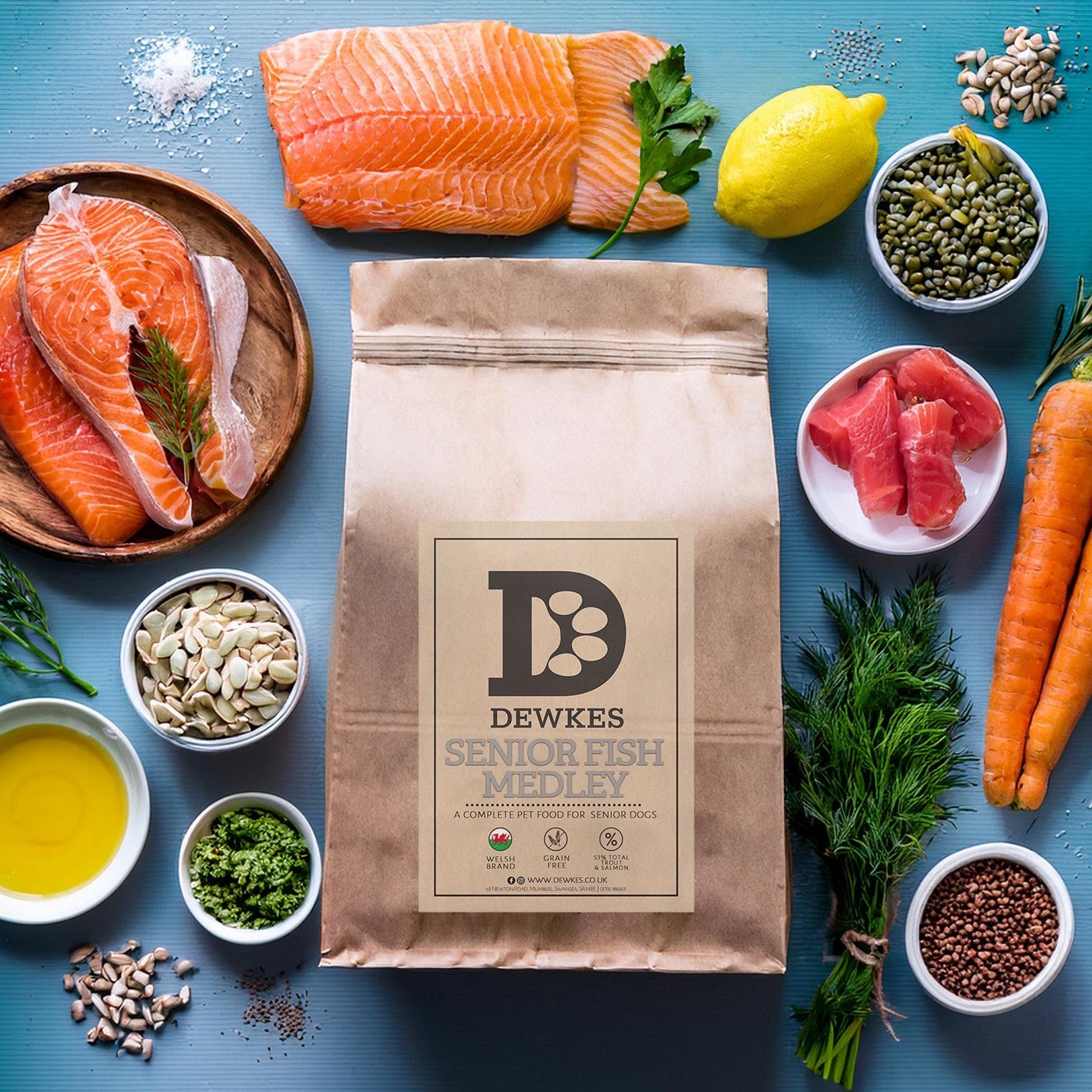 Fish Medley Senior Grain-Free Dry Dog Food