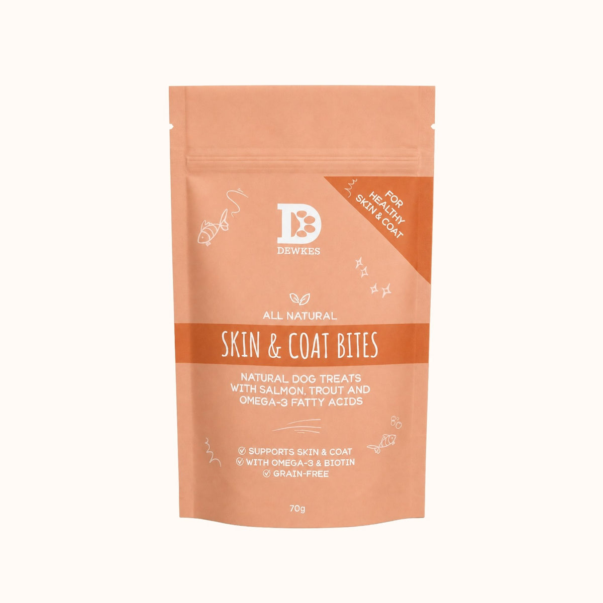 Skin & Coat Bites – Salmon Dog Treats with Omega-3