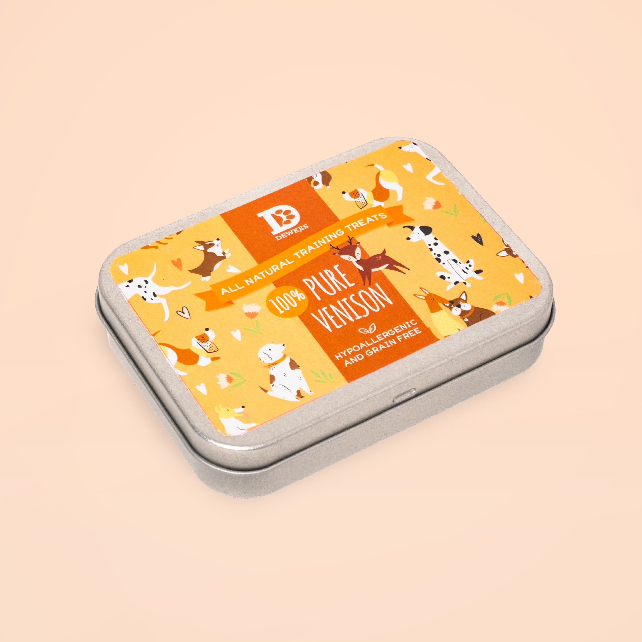 Venison Pure Meat Dog Treats (200g Bag) with Optional Treat Tin
