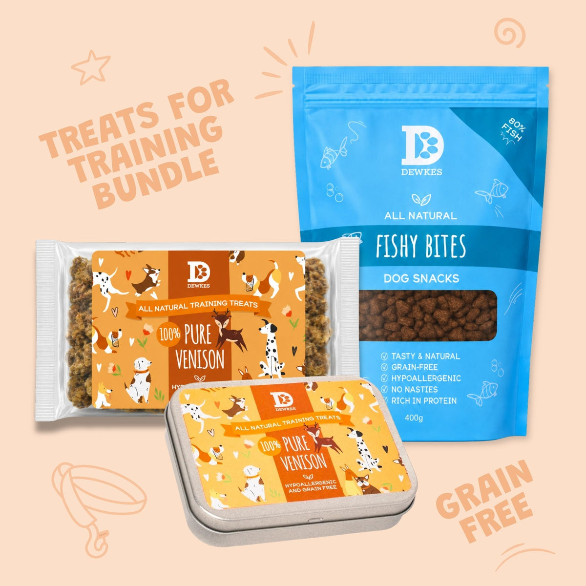 Treats for Training Bundle - Dog Training Treats & Tin