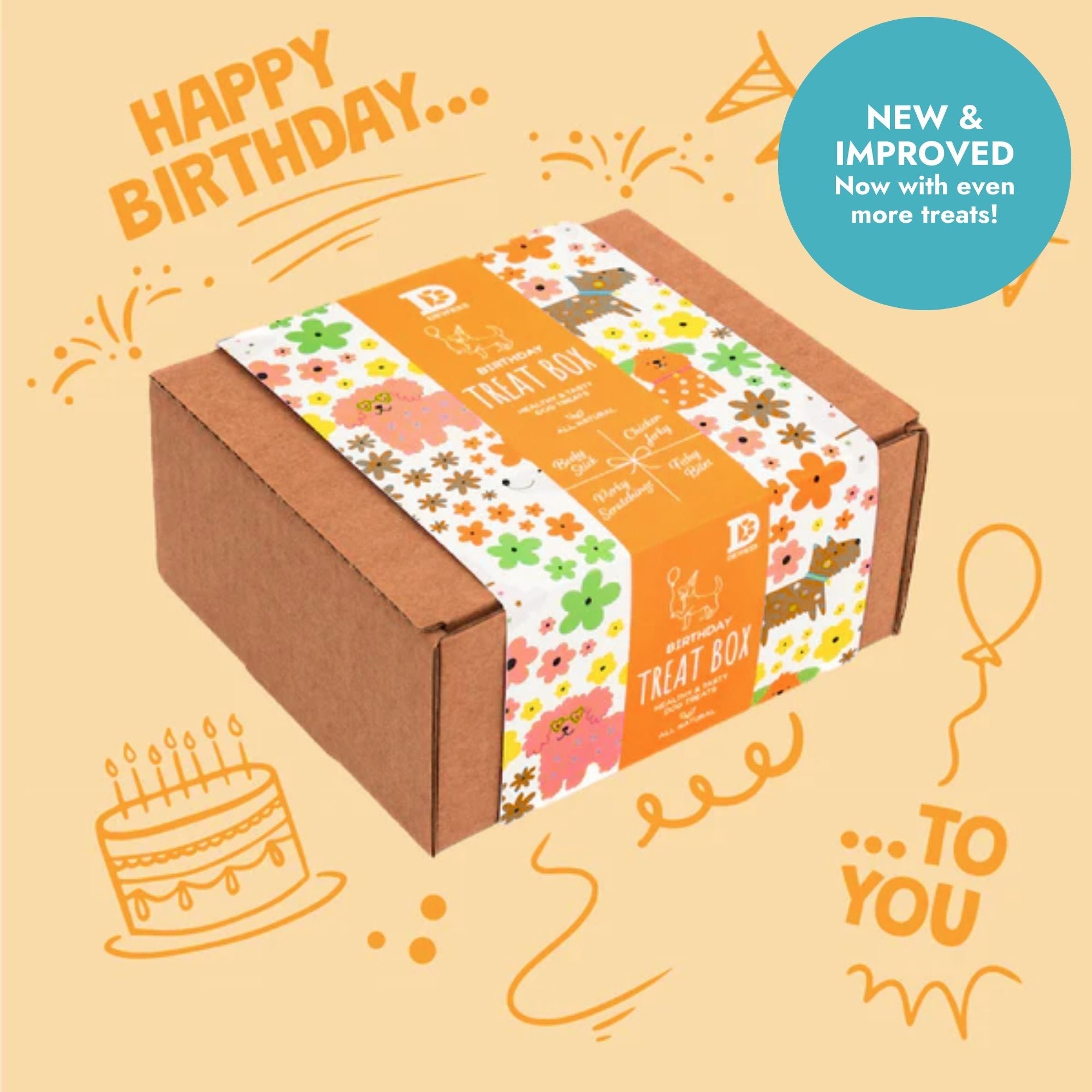 Birthday Dog Treat Gift Box