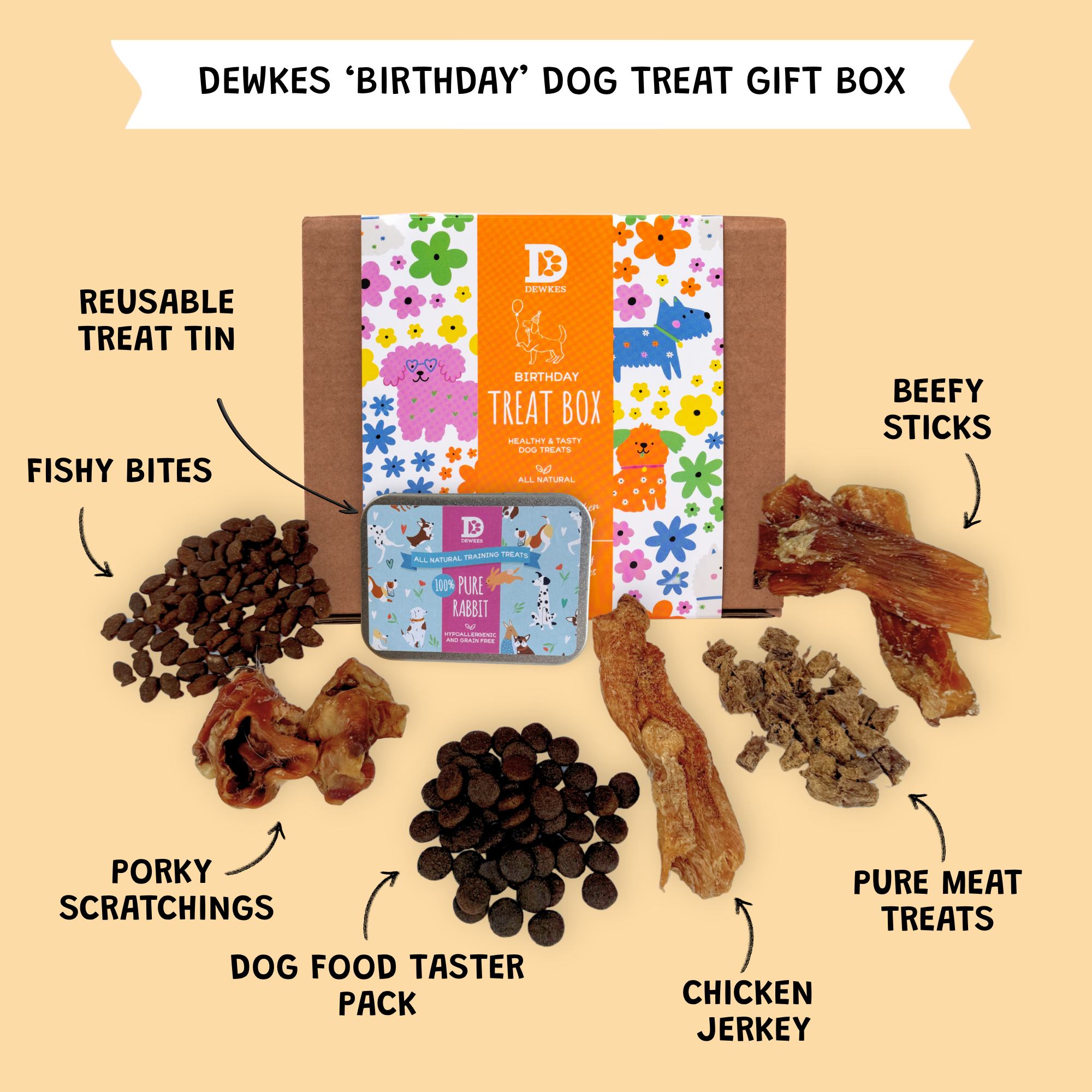 Birthday Dog Treat Gift Box