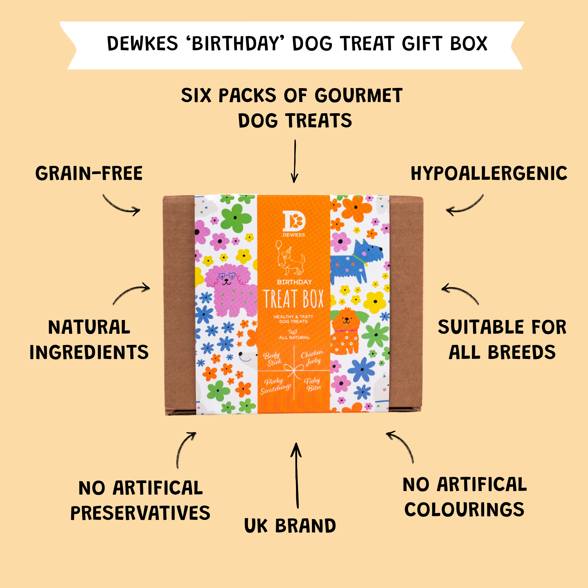 Birthday Dog Treat Gift Box