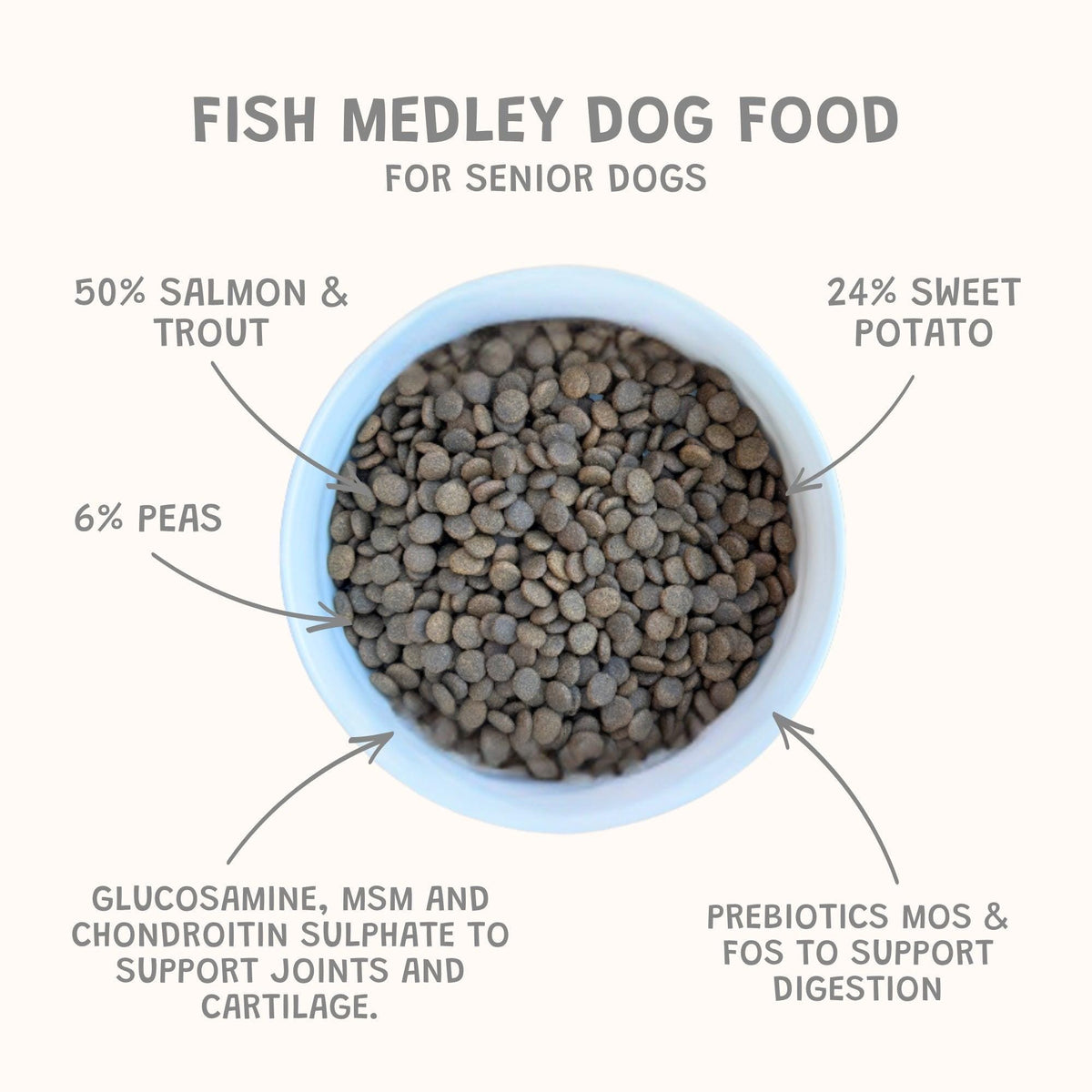 Fish Medley Senior Grain-Free Dry Dog Food