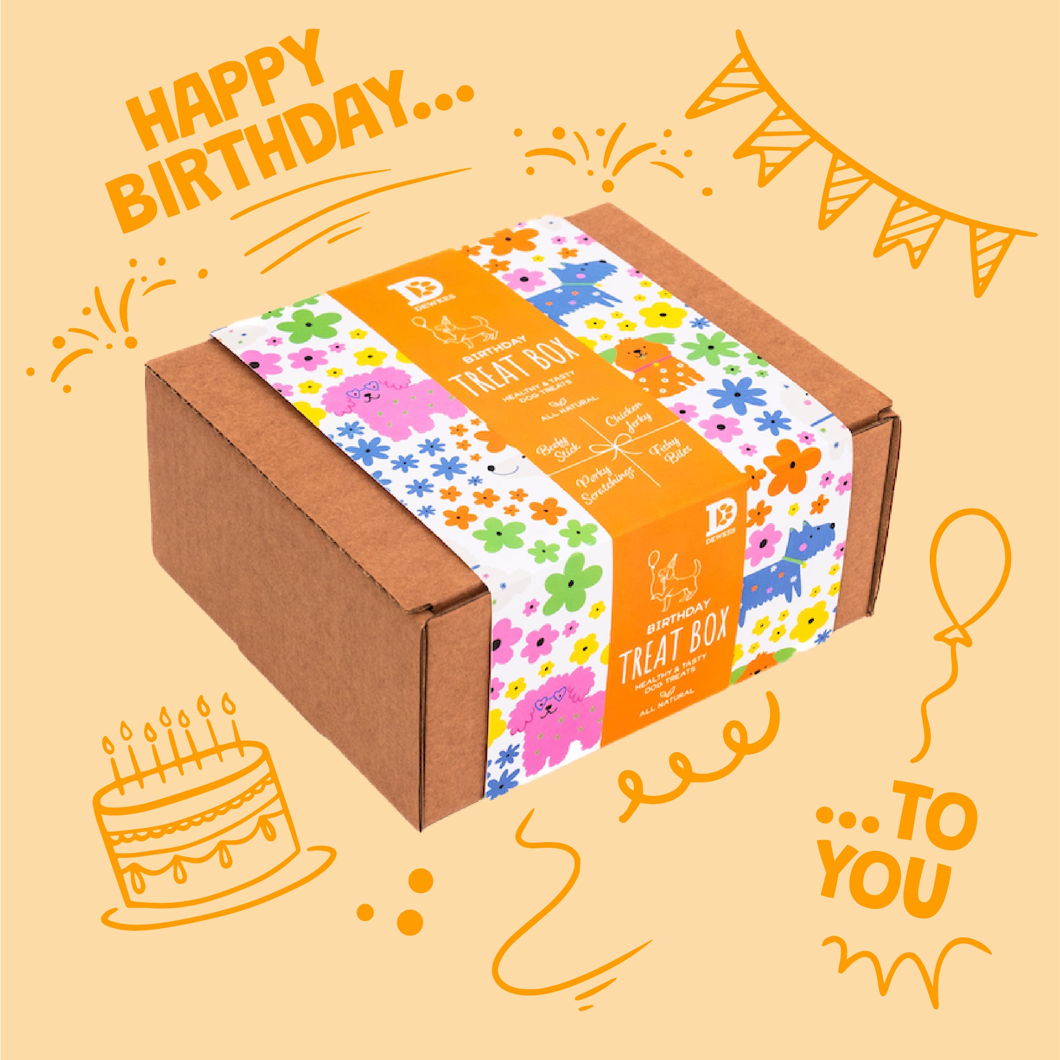 Birthday Dog Treat Gift Box
