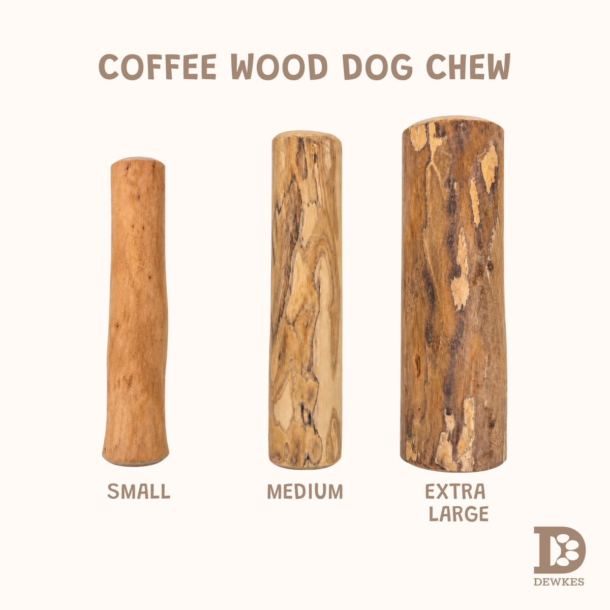 Natural Coffee Wood Dog Chew