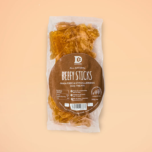 Dewkes Beefy Sticks – Natural Dog Chews for Healthy Teeth and Gums
