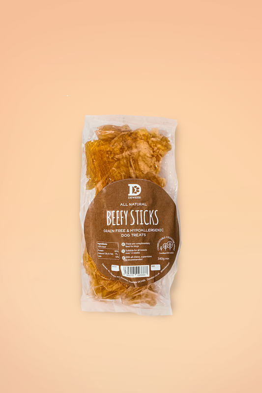 Dewkes Beefy Sticks – Natural Dog Chews for Healthy Teeth and Gums