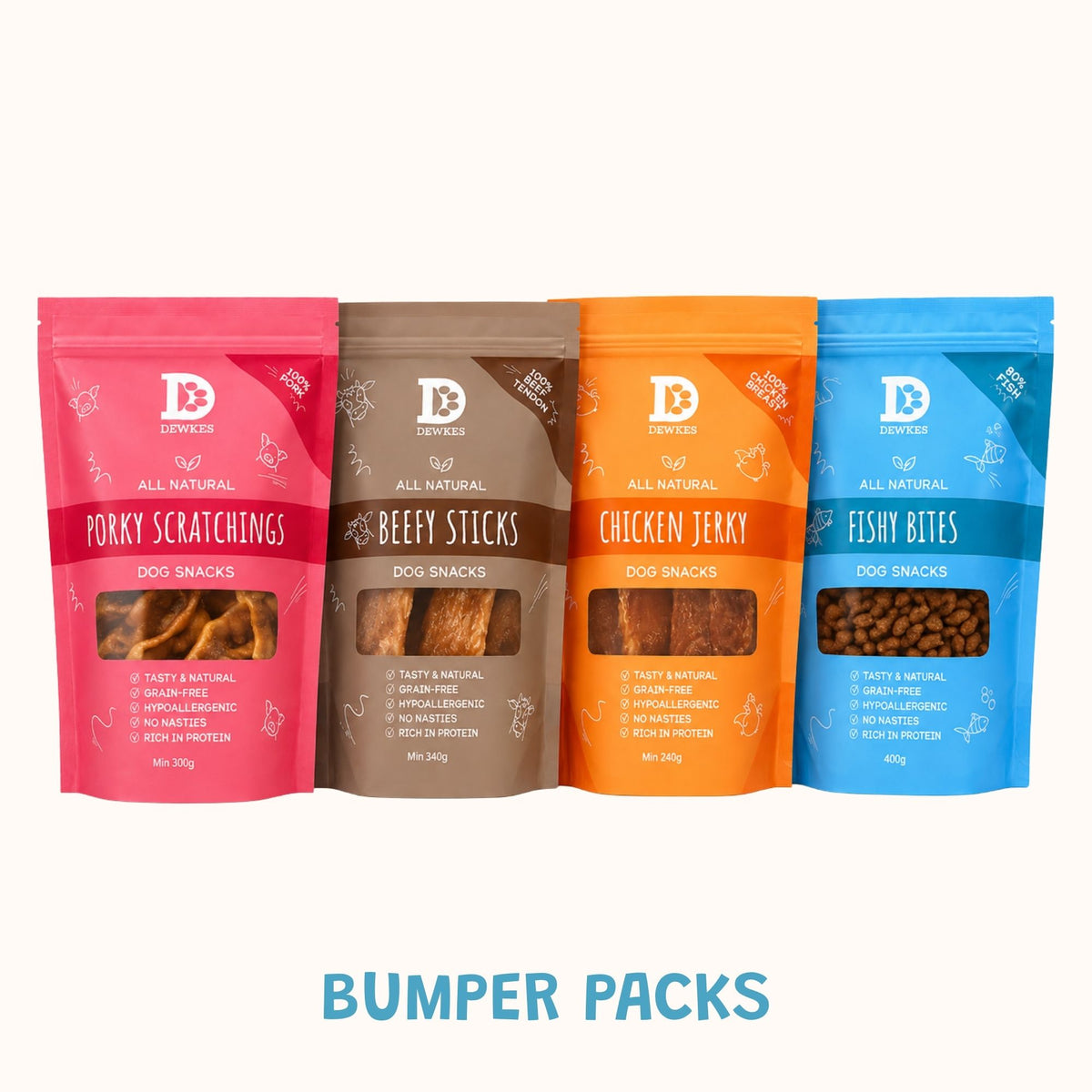 The Bestsellers Bundle - 4-Pack Variety Dog Treats