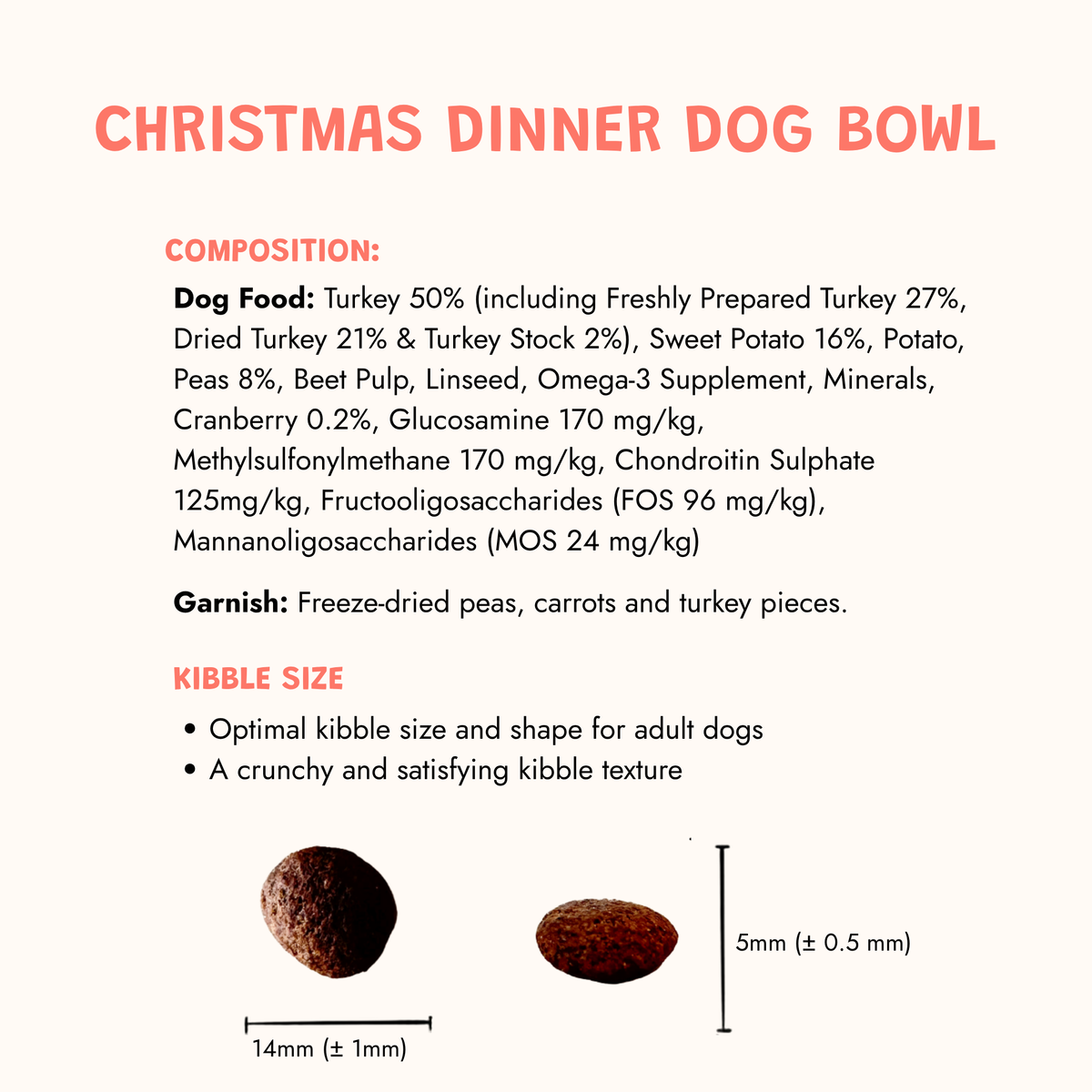 Christmas Dinner Dog Food Bowl