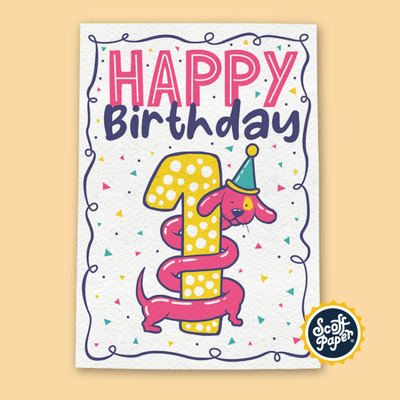 Edible Dog Birthday Card – Bacon Flavour