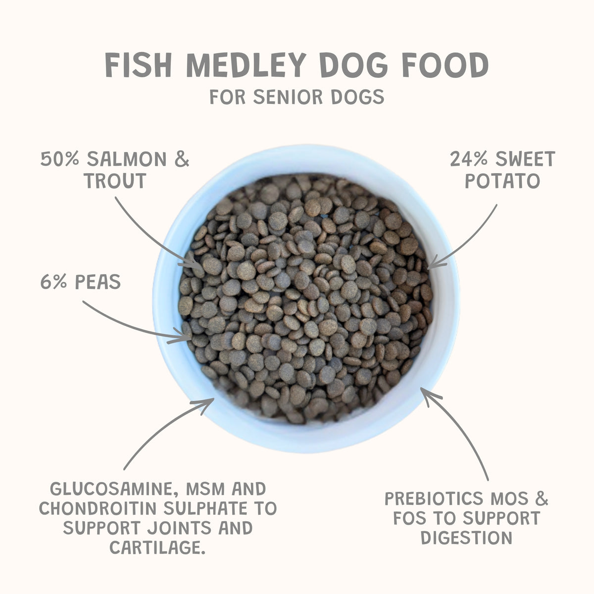 Fish Medley Senior Grain-Free Dry Dog Food