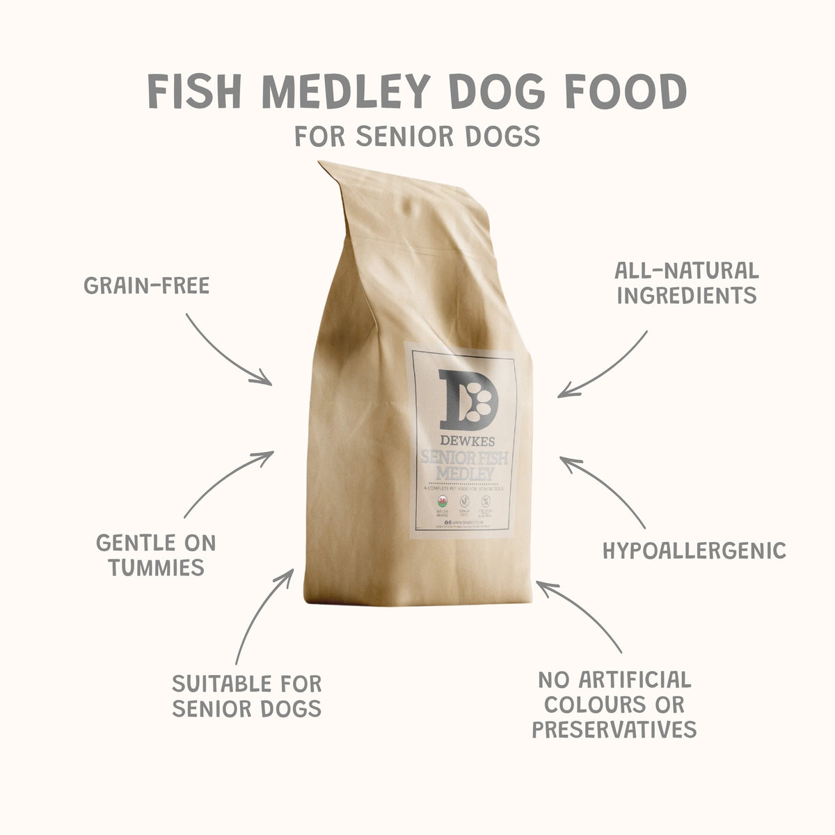 Fish Medley Senior Grain-Free Dry Dog Food