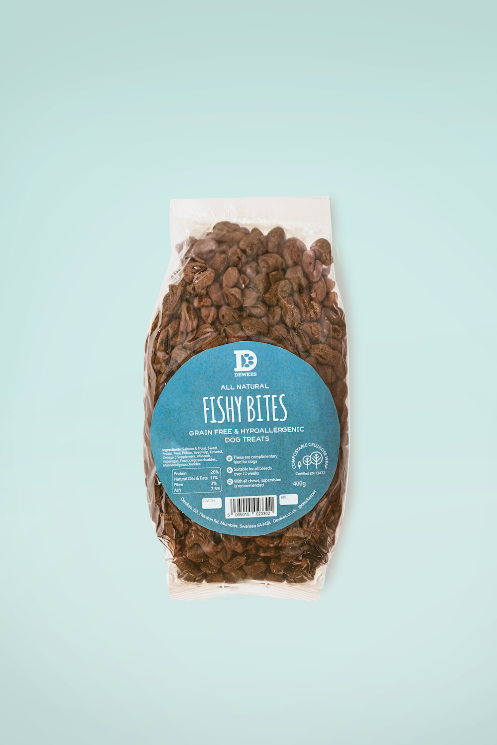 Natural Fishy Dog Treats – Dewkes Fishy Bites 400g | Dog Fishy Snacks