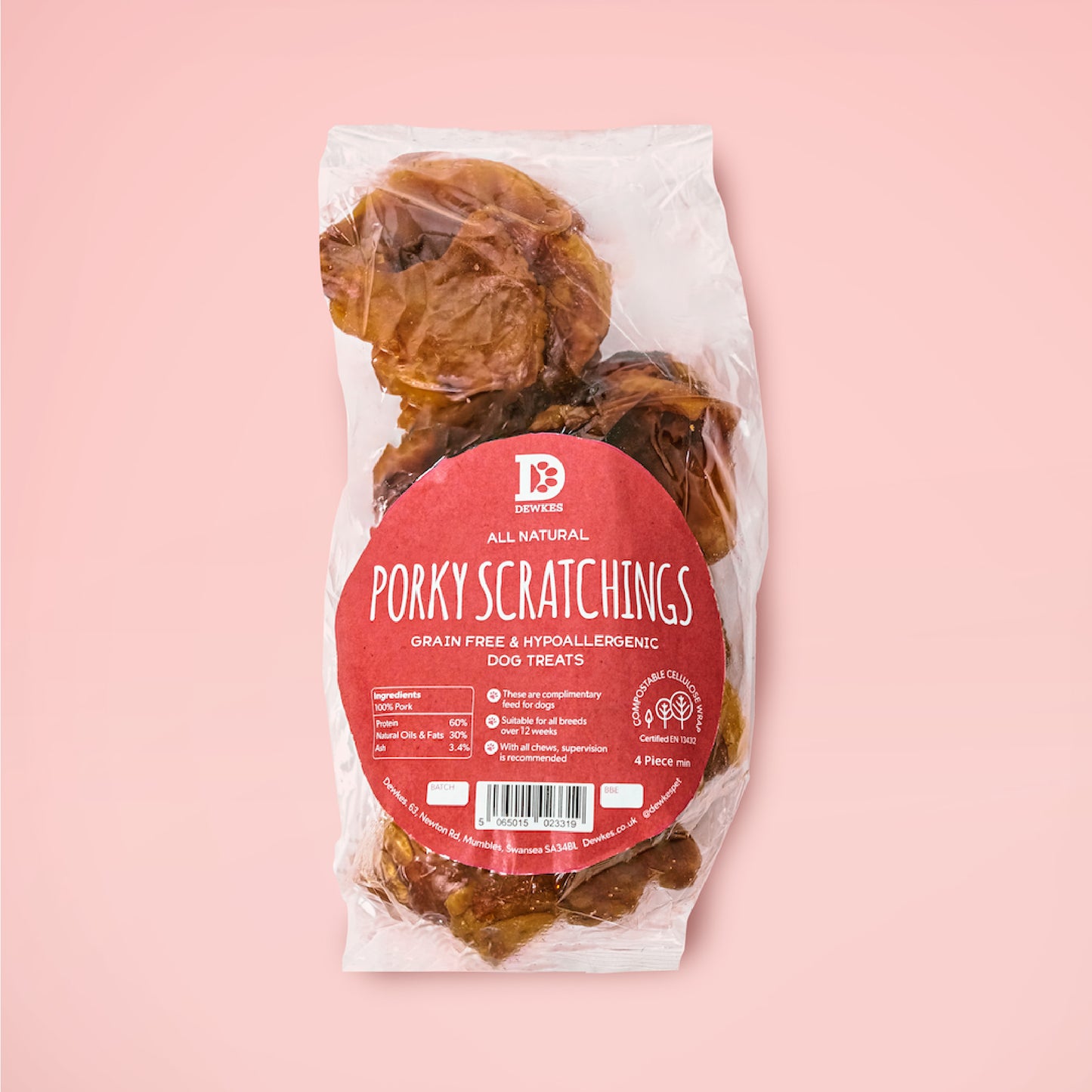 Dewkes Porky Scratchings – 100% Natural Pork Treats for Dogs