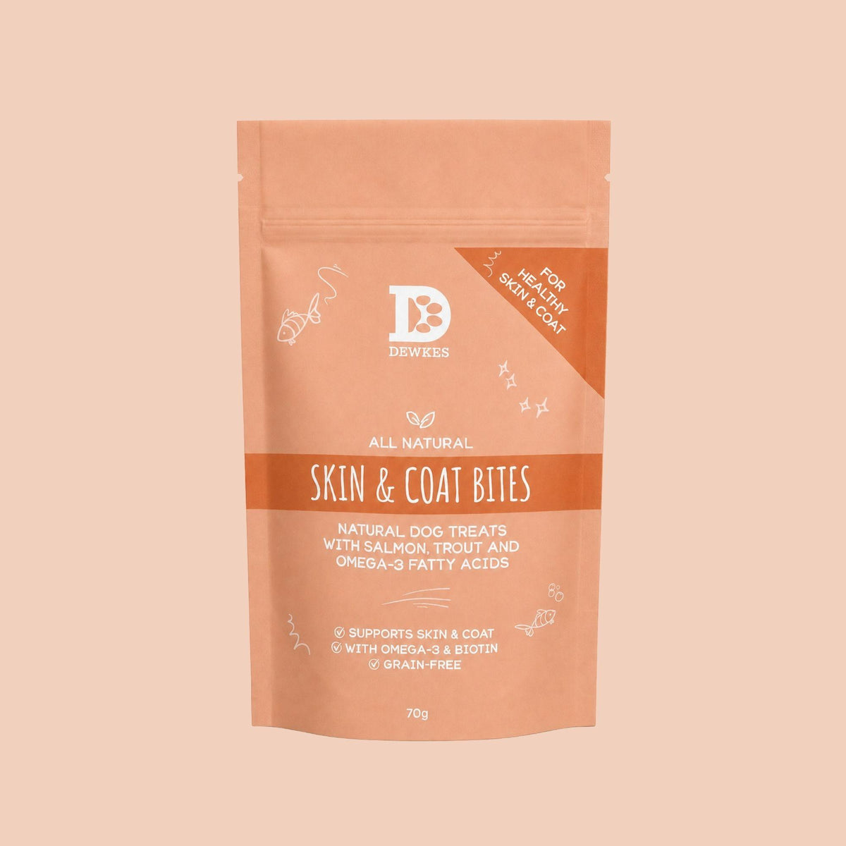 Skin & Coat Bites – Salmon Dog Treats with Omega-3