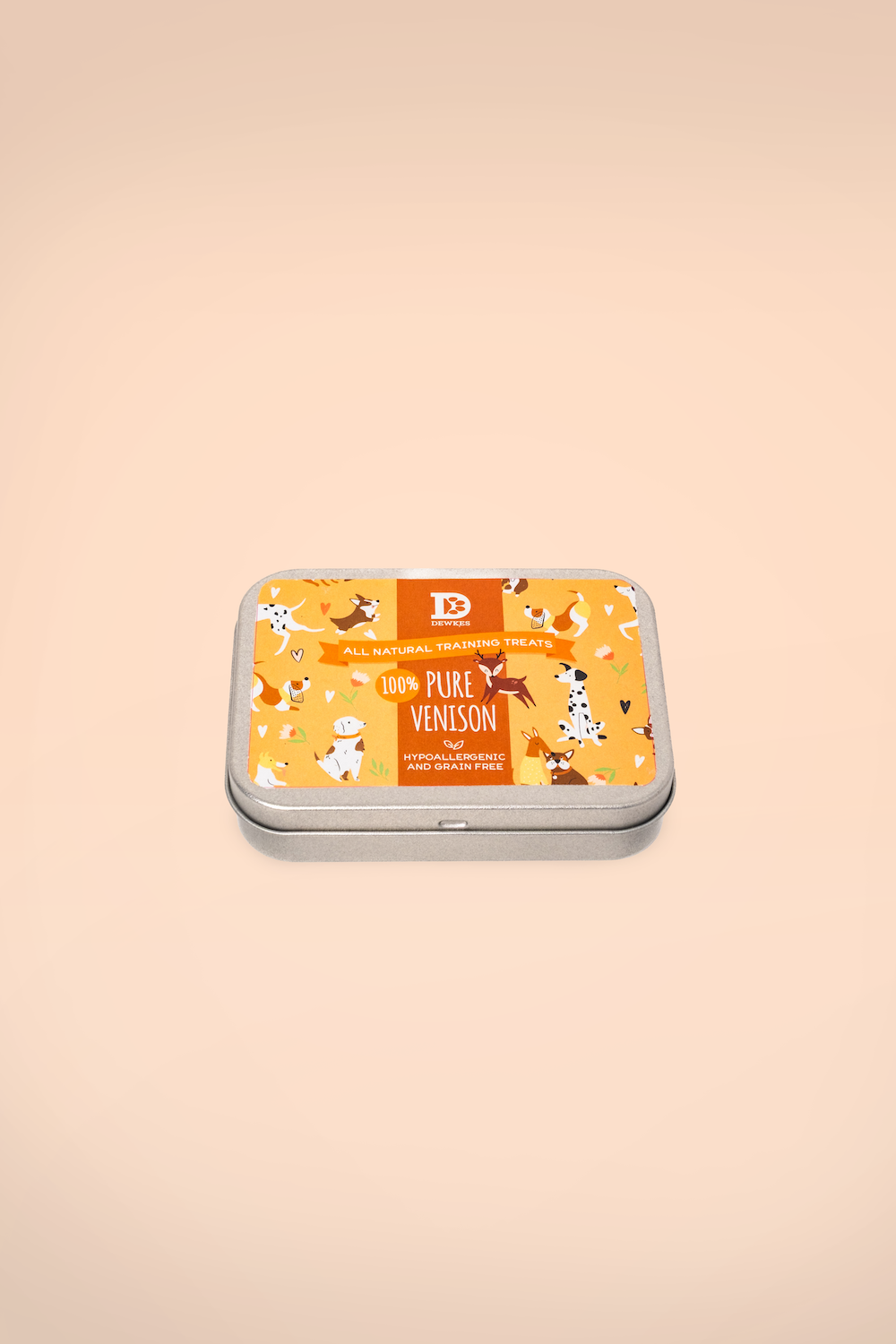 Dewkes Pure Venison Training Treat Tin – 100% Natural, Grain-Free Dog Rewards