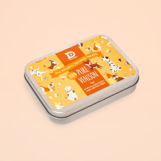 Dewkes Pure Venison Training Treat Tin – 100% Natural, Grain-Free Dog Rewards