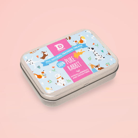 Dewkes Rabbit Training Treat Tin – 100% Natural, Grain-Free Dog Rewards