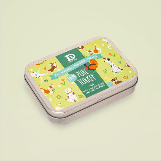 Dewkes Turkey Training Treat Tin – 100% Natural, Grain-Free Dog Rewards