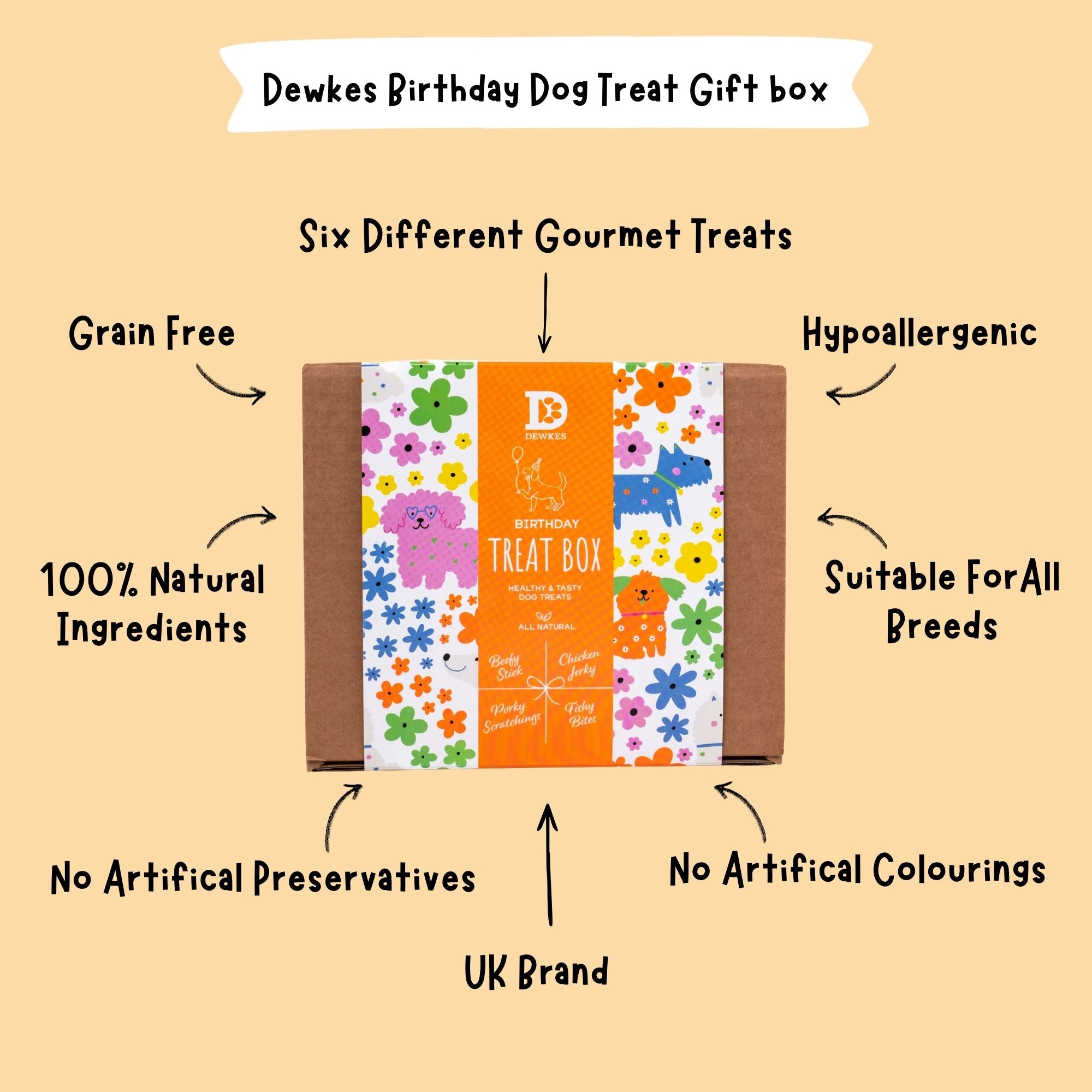Birthday Dog Treat Gift Box