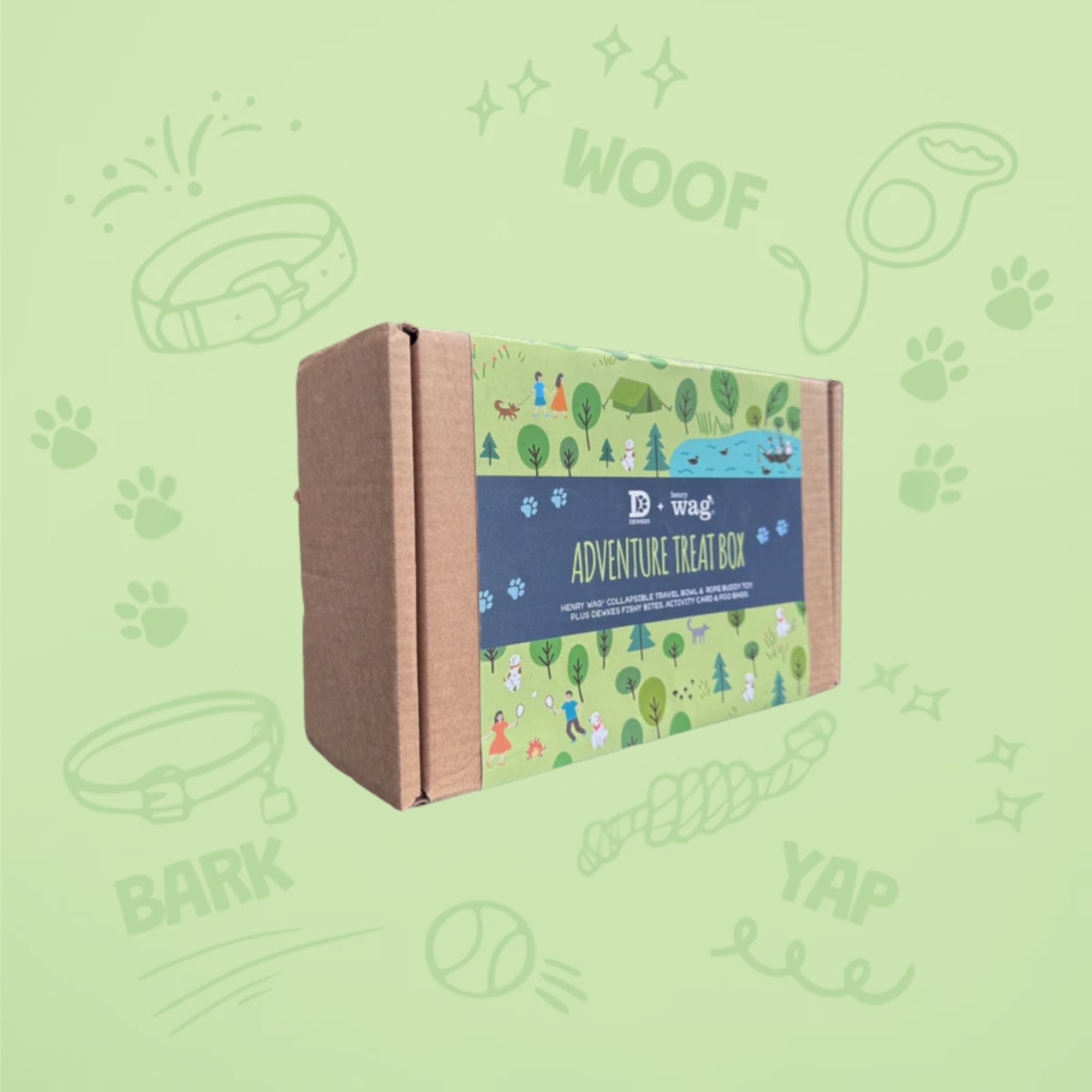 Dewkes and Henry Wag Adventure Treat Gift Box for Dogs | Dewkes