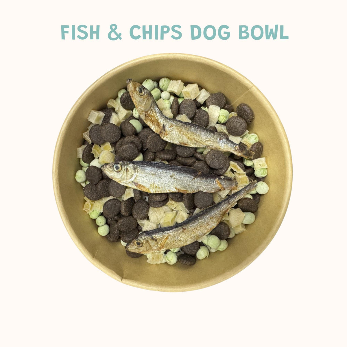 Fish & Chips Dog Food Dinner Bowl