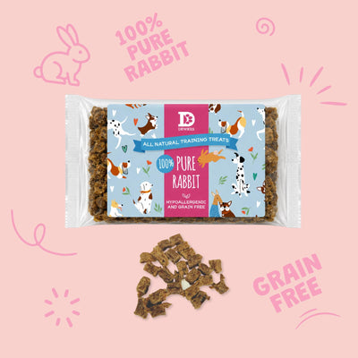 Rabbit Pure Meat Dog Treats (200g Bag) with Optional Treat Tin