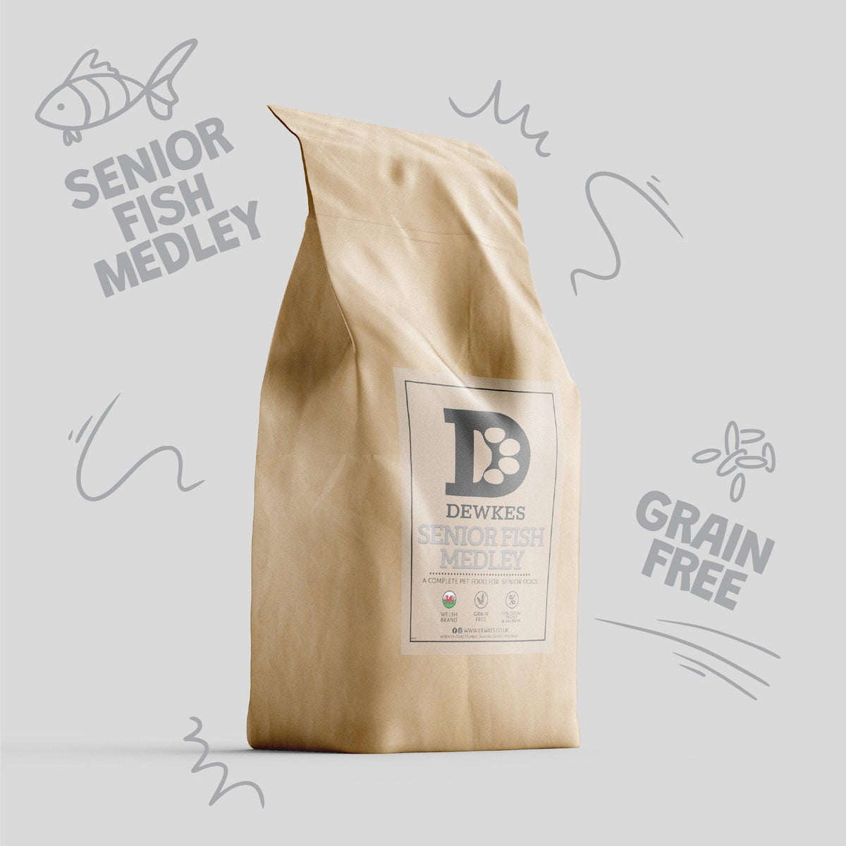 Fish Medley Senior Grain-Free Dry Dog Food