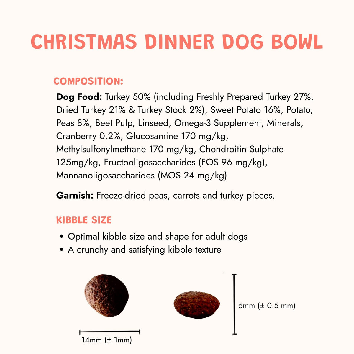 Christmas Dinner Dog Food Bowl