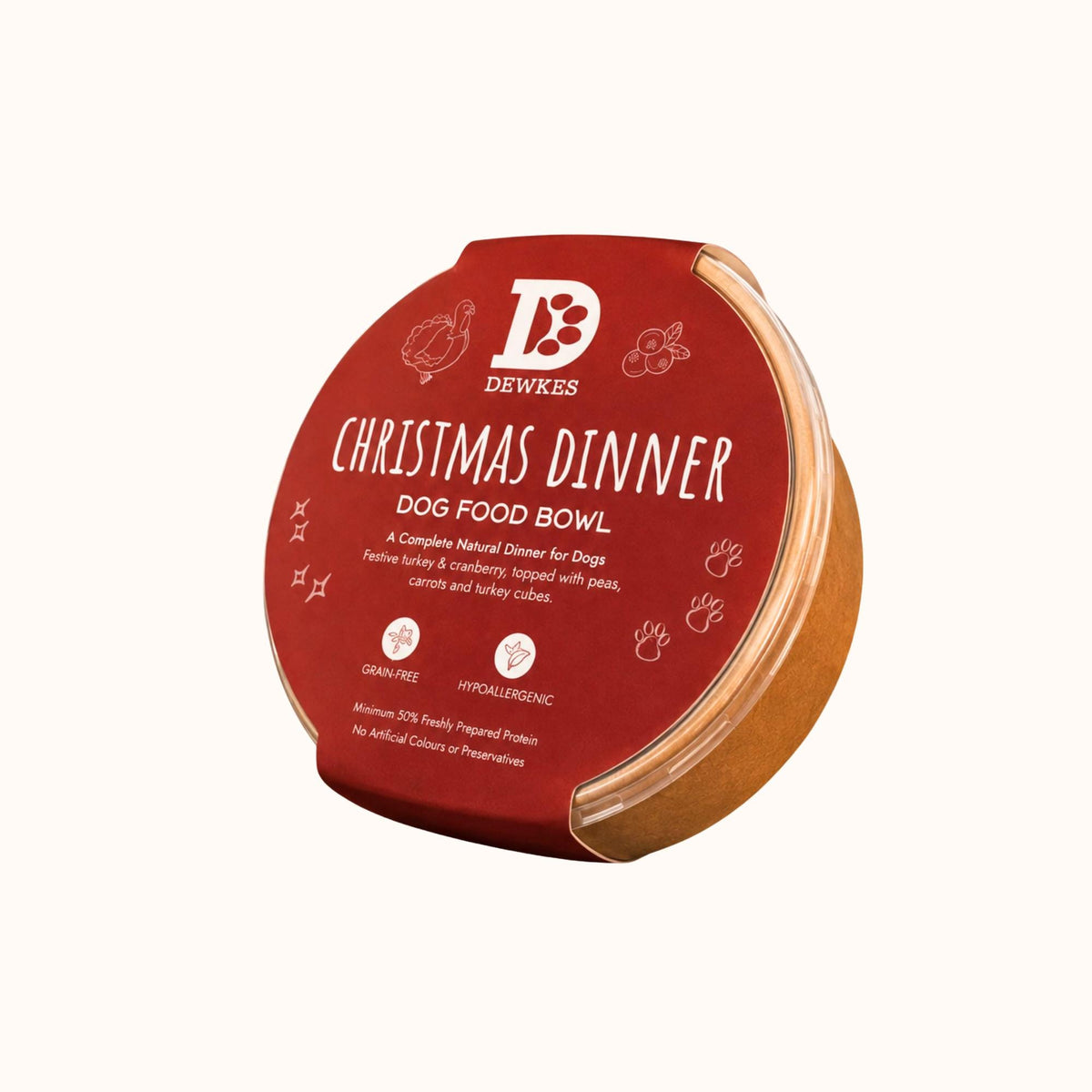 Christmas Dinner Dog Food Bowl