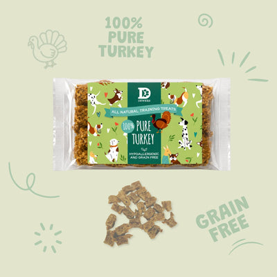 Turkey Pure Meat Dog Treats (200g Bag) with Optional Treat Tin