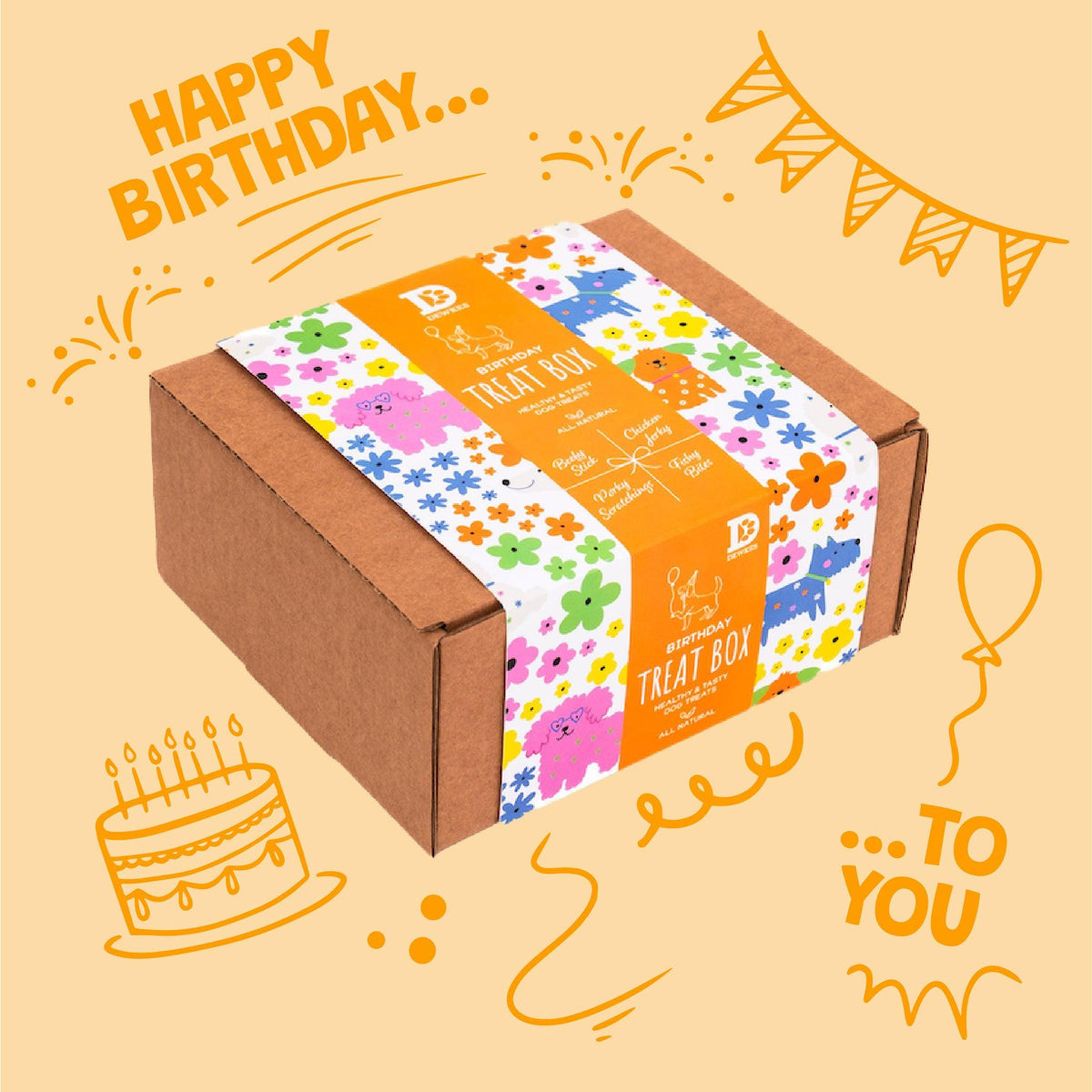 Dog Birthday Treat Gift Box