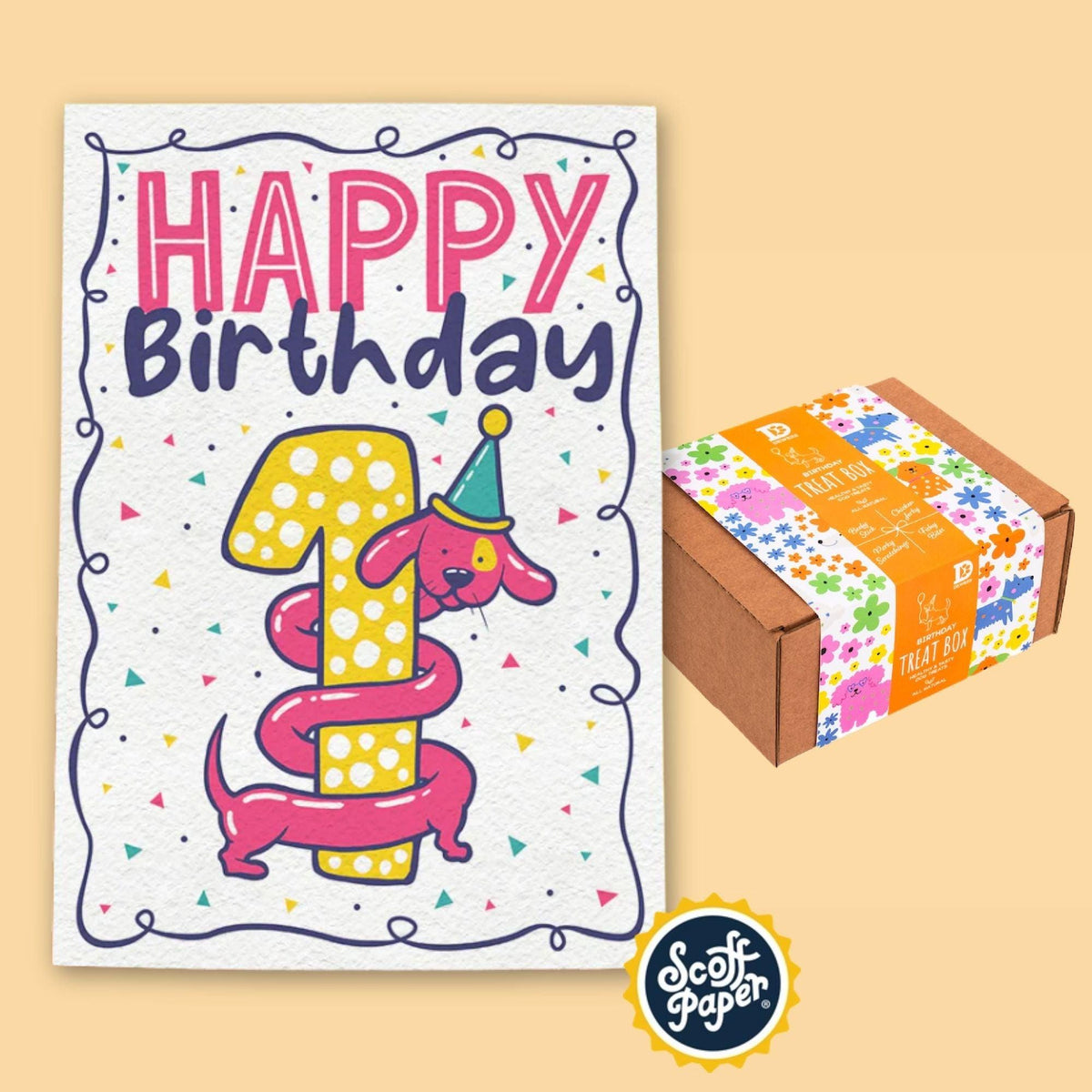 Dog Birthday Treat Gift Box